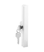 C 1120 Sliding Door Outside Pull With Key, White/Diecast.. - $51.99