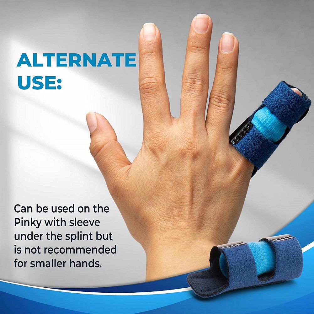 ArthritiStore Trigger Finger Splint with Two Finger Sleeves - (Blue - 3 Piece)