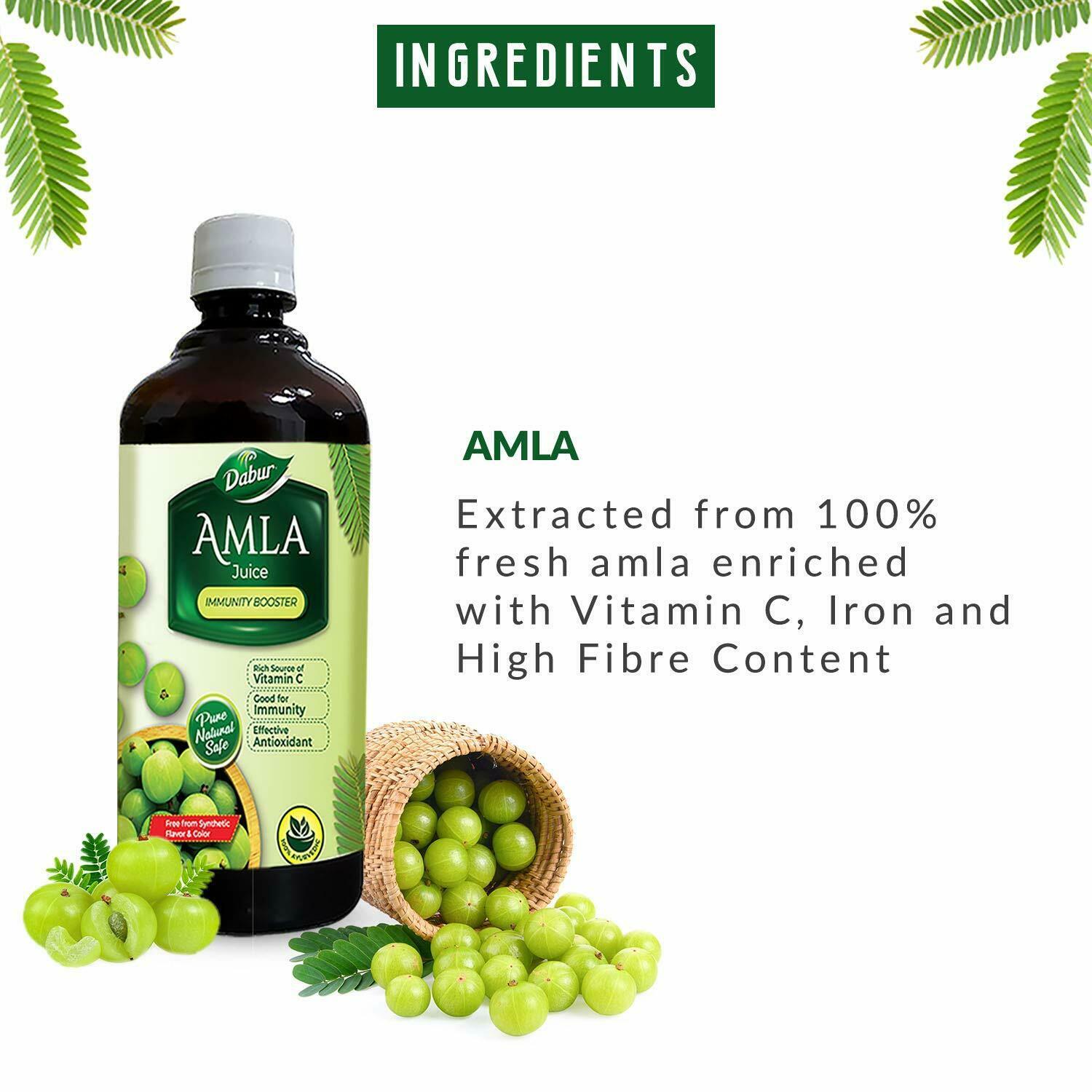 DABUR Amla Ayurvedic Juice 100 Ayurvedic Health Juice 1L Free
