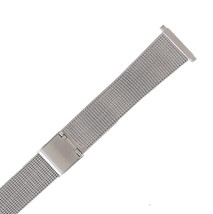 Hadley Roma MB3806W 18-22mm Stainless Steel Mens Fancy Thin Mesh Watch Band - $19.00