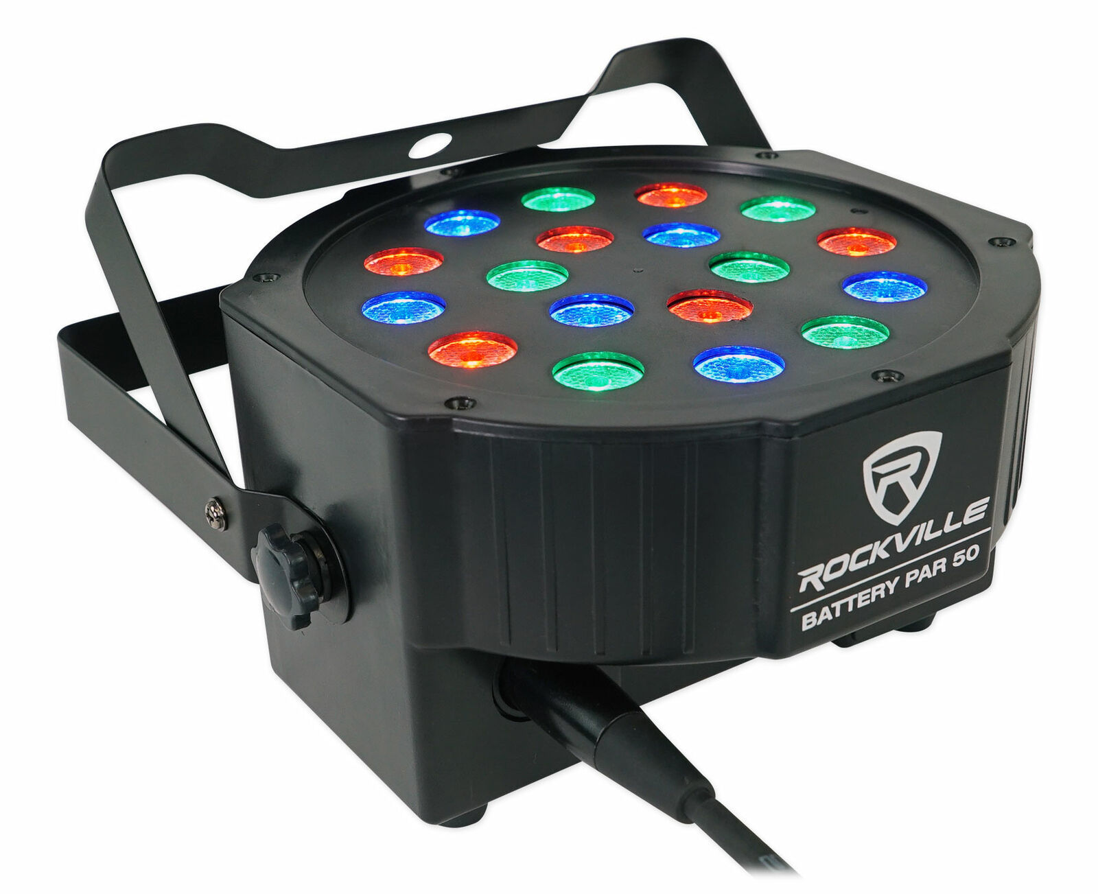 (10) Rockville BATTERY PAR 50 Rechargeable LED DMX DJ Club Wash Up