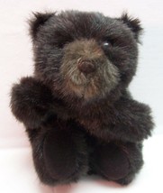 Folkmanis BLACK OR DARK BROWN BEAR HAND PUPPET 9&quot; Plush STUFFED ANIMAL Toy - $19.80
