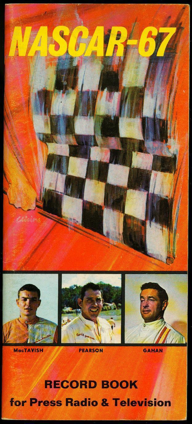 NASCAR 1967 YEARBOOK PEARSON MACTAVISH GAHAN PETTY FN Yearbooks