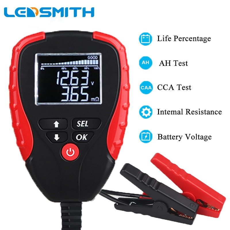 Digital 12V Car Battery Tester Automotive AH CCA Voltage Tester and