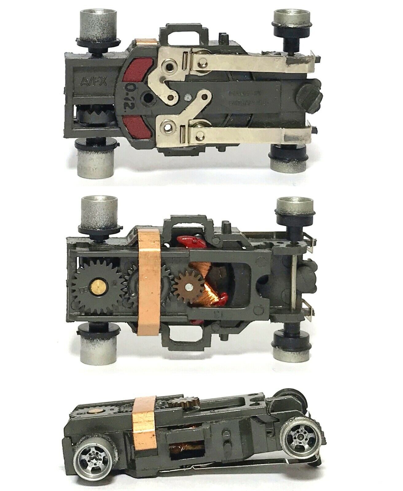 1978 Aurora AFX MAGNATRACTION Slot Car Chassis 5Spoke Wheel Mag Orig