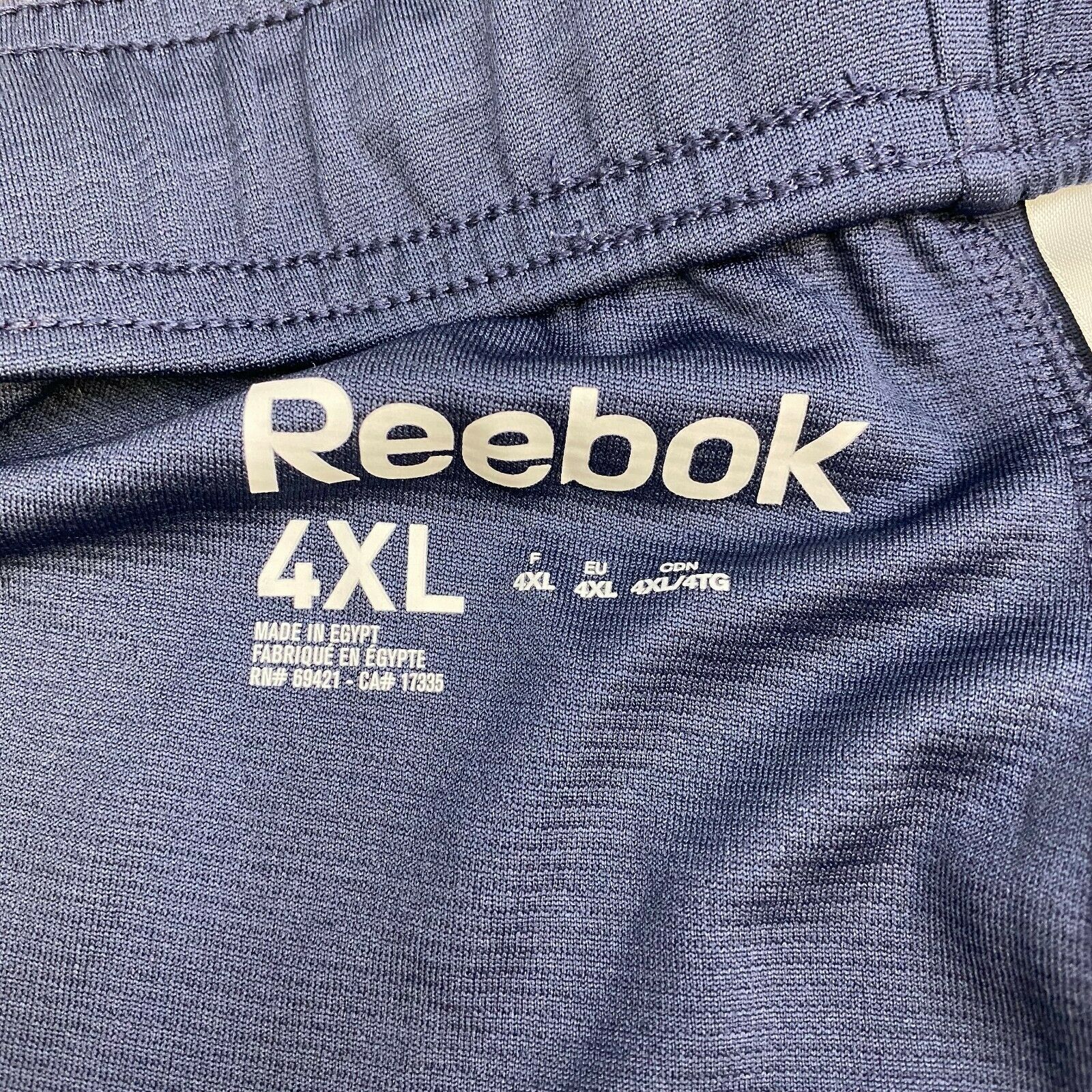 Reebok Athletic Pants Mens 4XLl Blue Polyester Casual Workout ...