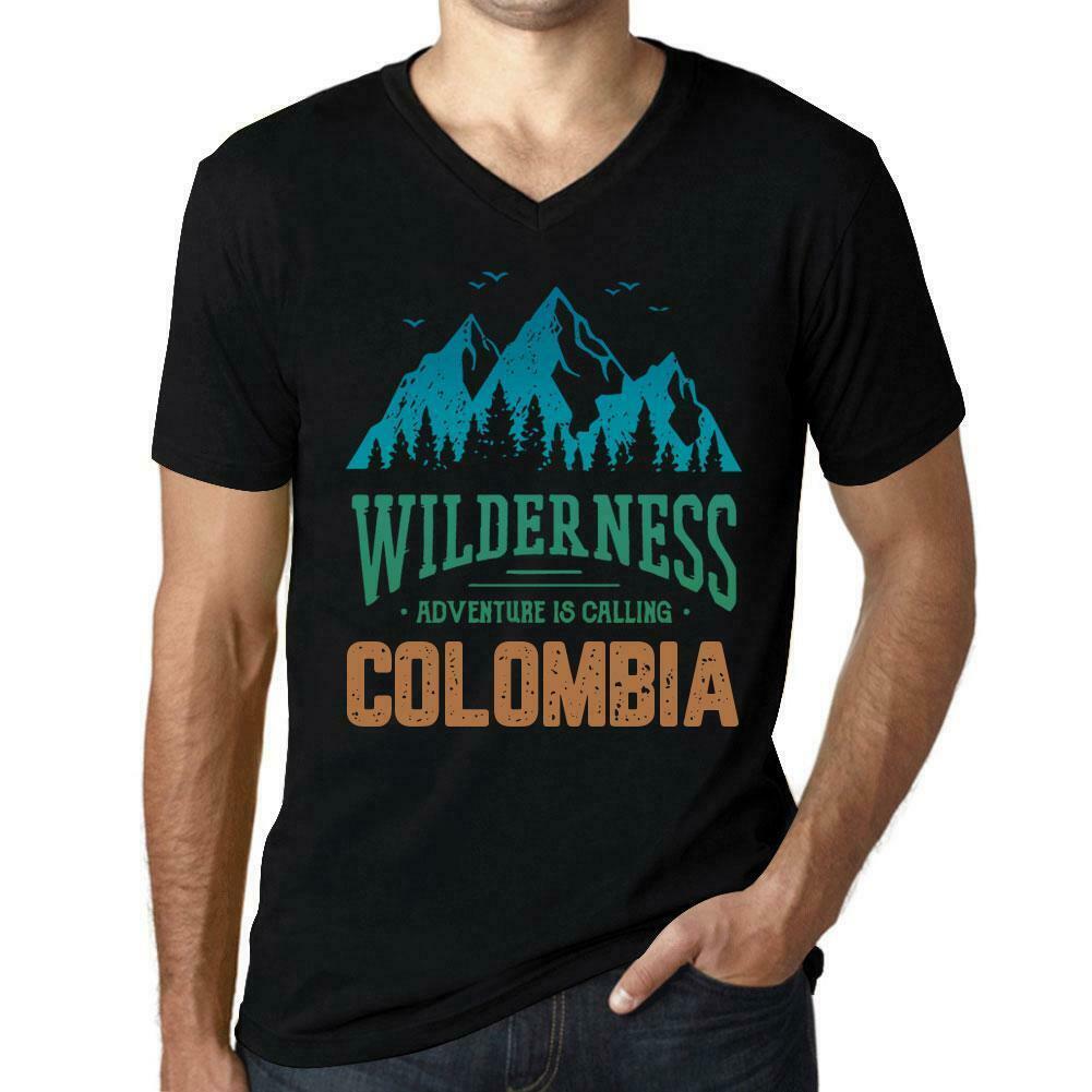 Ultrabasic Men's Graphic V-Neck T-Shirt: Wilderness COLOMBIA