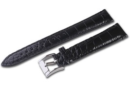 New 20mm Black Genuine Leather Strap/Band for Emporio Armani Watch AR2429 AR2436 - $19.90