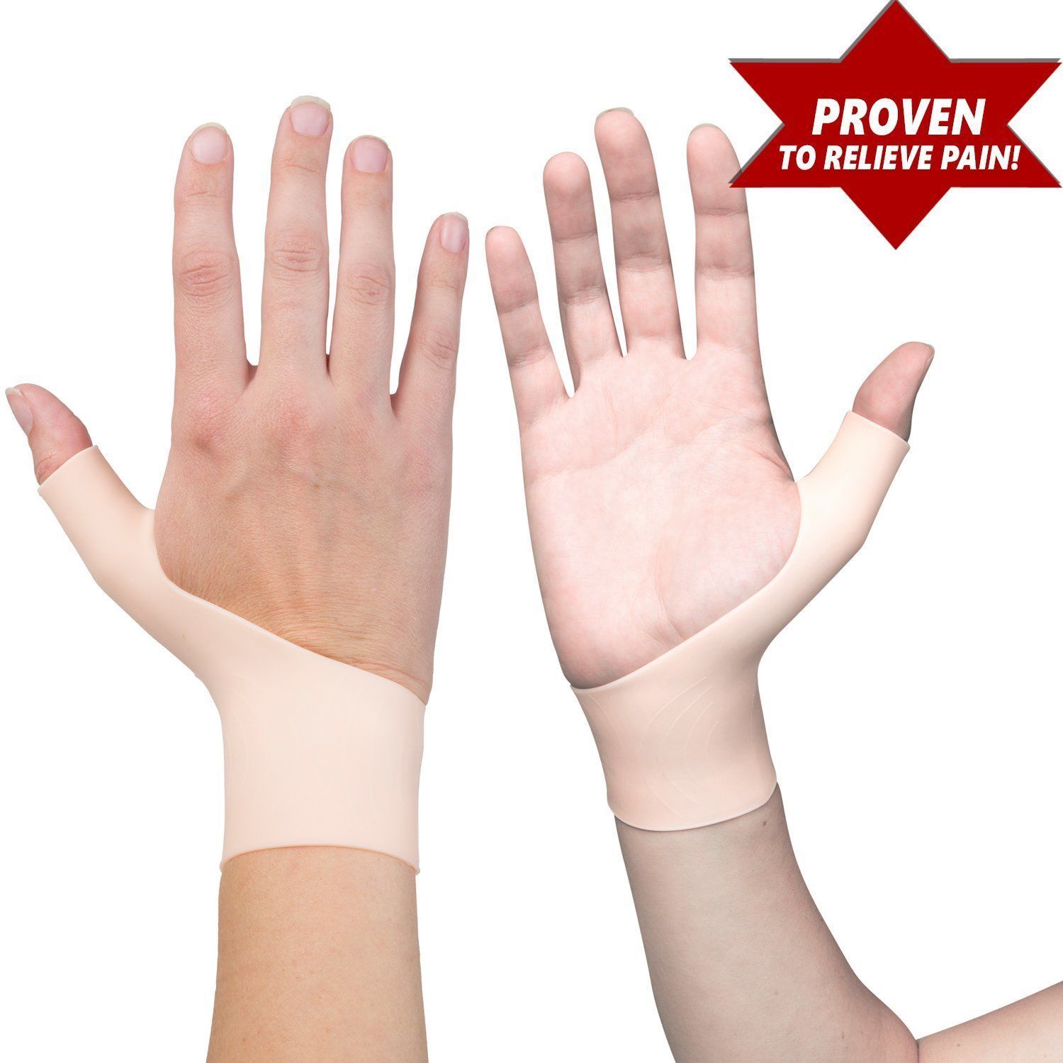 2 Premium Gel Wrist Support Braces for both Hands Proven to Relieve