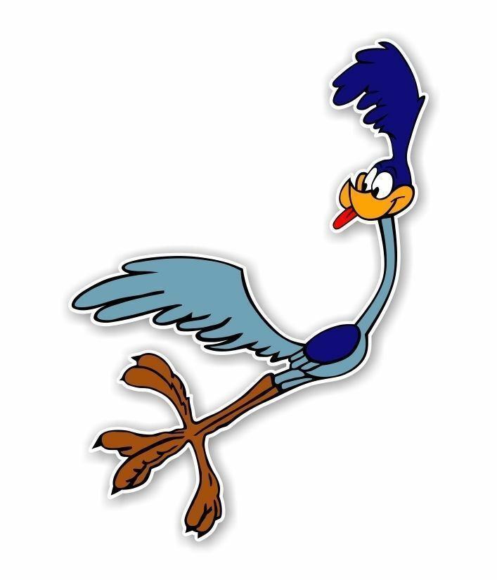 Roadrunner Taking Off Decal / Sticker Die cut - Decals, Stickers ...