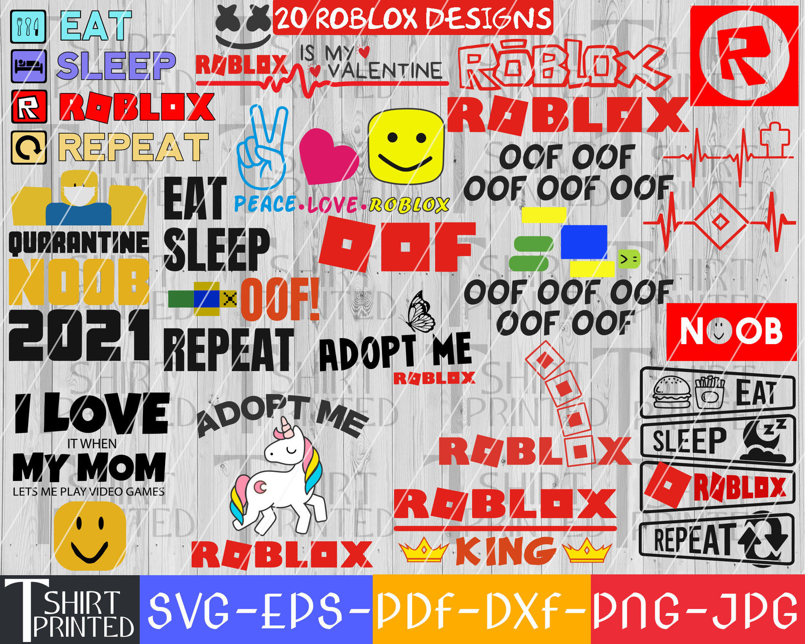 Roblox Svg Bundle, Roblox Game Svg, Roblox Character, Eat Sleep Roblox Repeat.