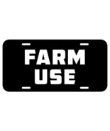 FARM USE Vehicle License Plate Tag METAL car automobile truck Farm blk wt - £7.20 GBP