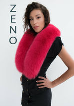 Arctic Fox Fur Scarf 50' (130cm) Saga Furs Pink Fur Collar Stole image 4