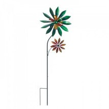 Flower Outdoor Garden Decorative Iron Spinning Windmill - $50.00