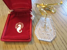 WATERFORD CRYSTAL 12 DAYS OF CHRISTMAS 8 MAIDS A MILKING ORNAMENT GOLD H... - $14.80