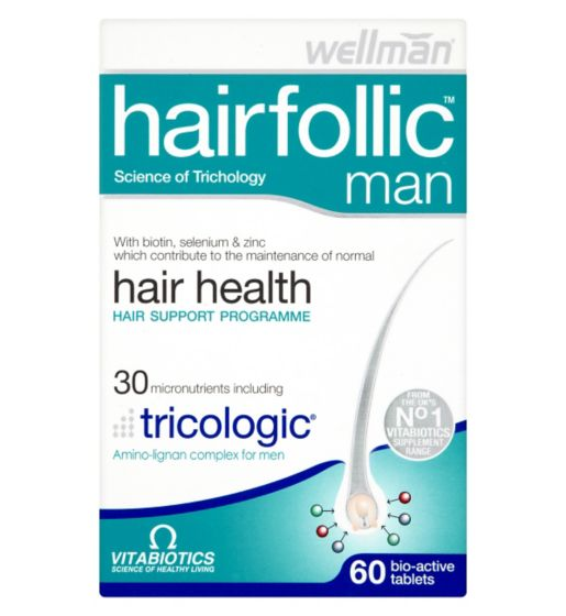 Vitabiotics Hairfollic Man Bio-Active Tablets/Caps x 60 (15 Days)