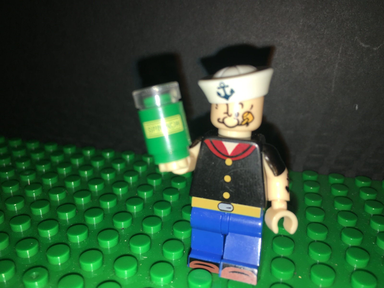 Popeye the Sailor Man w/ Spinach - Custom Lego Mini-figure - Figures