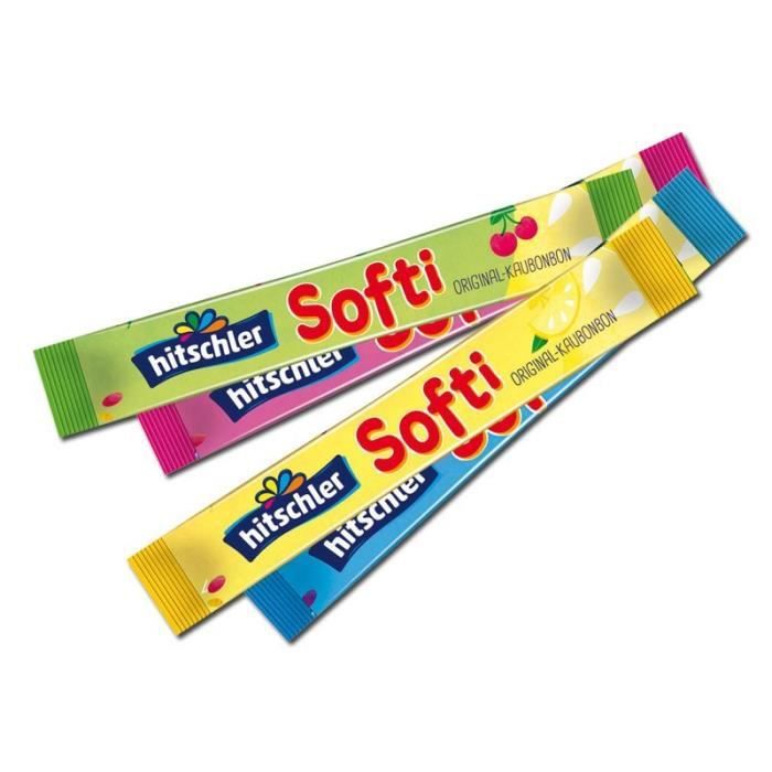 Hitschler Softi Kaubonbon (Fruity Chewy Candy) Pack of 50 Gummy, Soft Sweets & Marshmallows