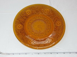 Amber Glass Tiara Indiana Glass Depression Glass dinner plate 9&quot;~ - $29.69