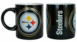 Pittsburgh Steelers NFL Sculpted Warm Up Coffee Tea Cup Mug Ceramic 14 oz - $21.78