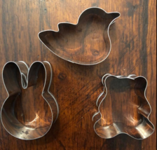 EASTER BUNNY RABBIT DUCK TEDDY BEAR HOLIDAY MINI COOKIE CUTTER SET - $8.42