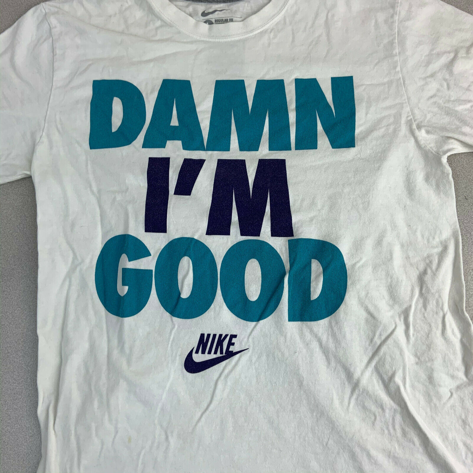 Nike T-shirt Mens Large Damn Im Good White Short Sleeve Casual - T-Shirts