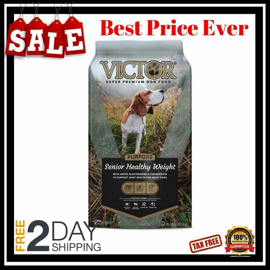 Victor Senior Healthy Weight Dry Dog Food 40LB - Dog Food