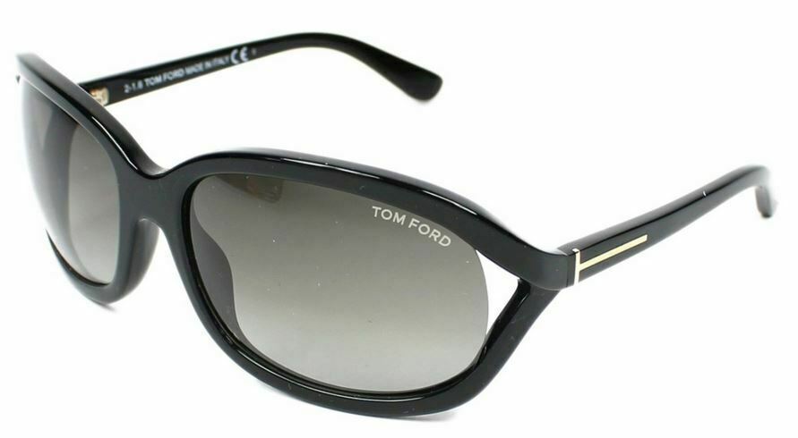 Tom Ford VIVIENNE Shiny Black / Gray Sunglasses TF278-01B 278 01B 61mm