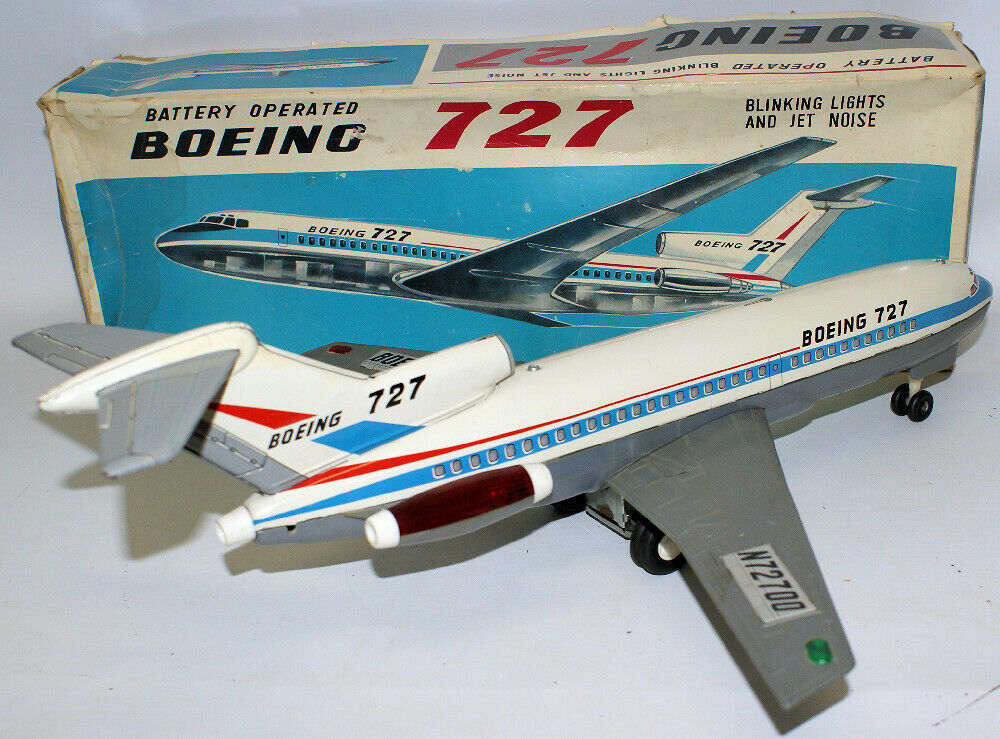 Vintage Boeing 727 Airplane N72700 By Masudaya   Modern Toys (mt) Japan 