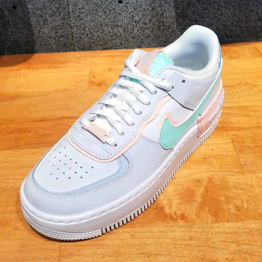 Nike Wmns Air Force 1 Shadow White/Mint Foam/Football Grey/Atmosphere ...