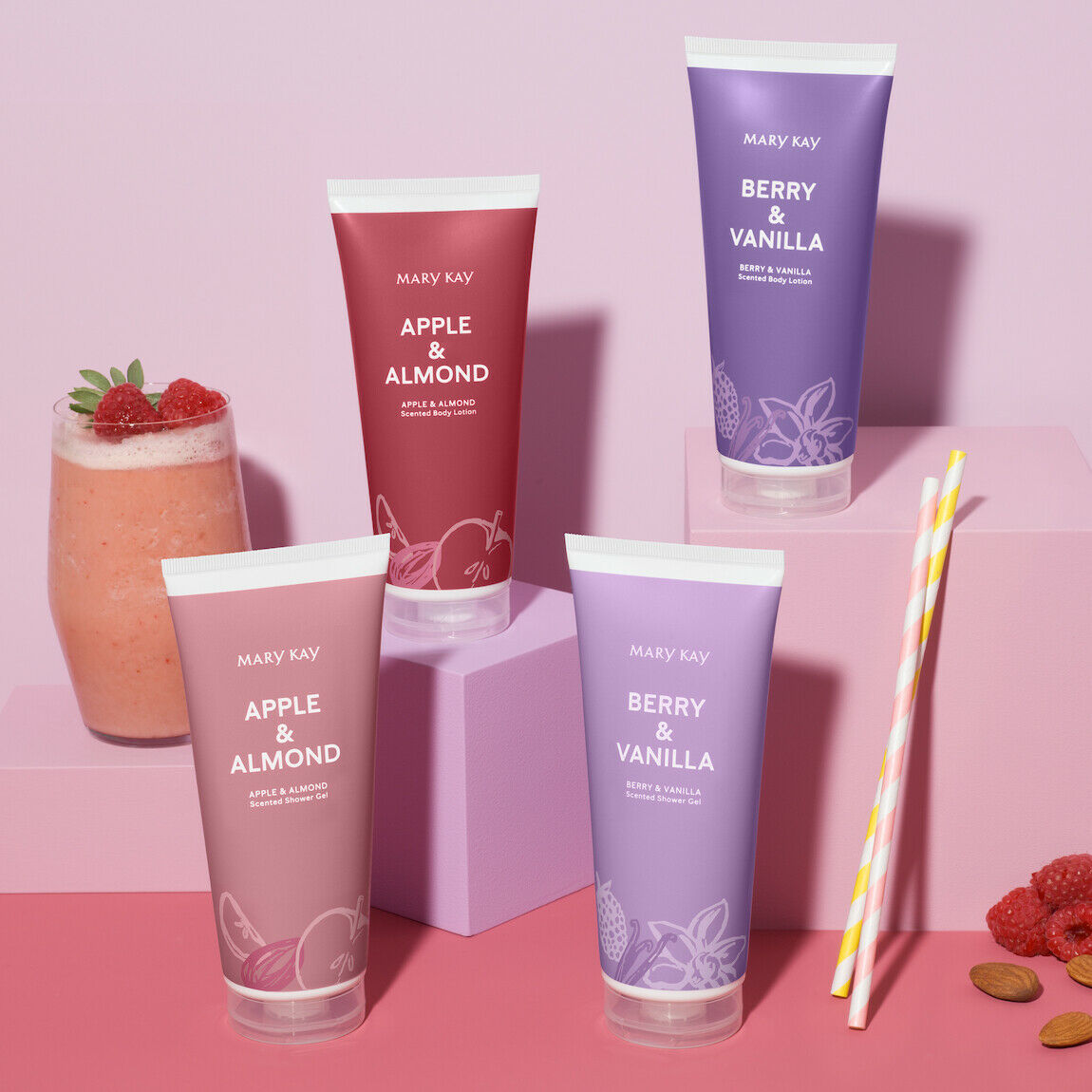 Mary Kay Body Care Collection: Apple & Almond or Berry & Vanilla Wash & Lotion