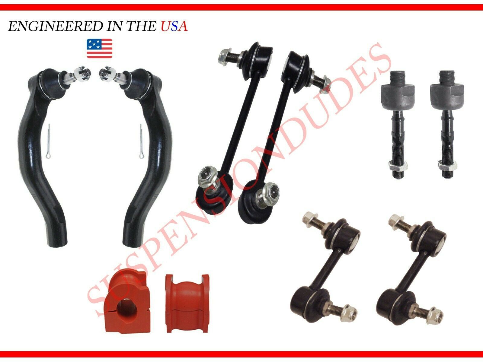 10PC Front/Rear Suspension Kit For 20072008 Acura TL Sway Bars