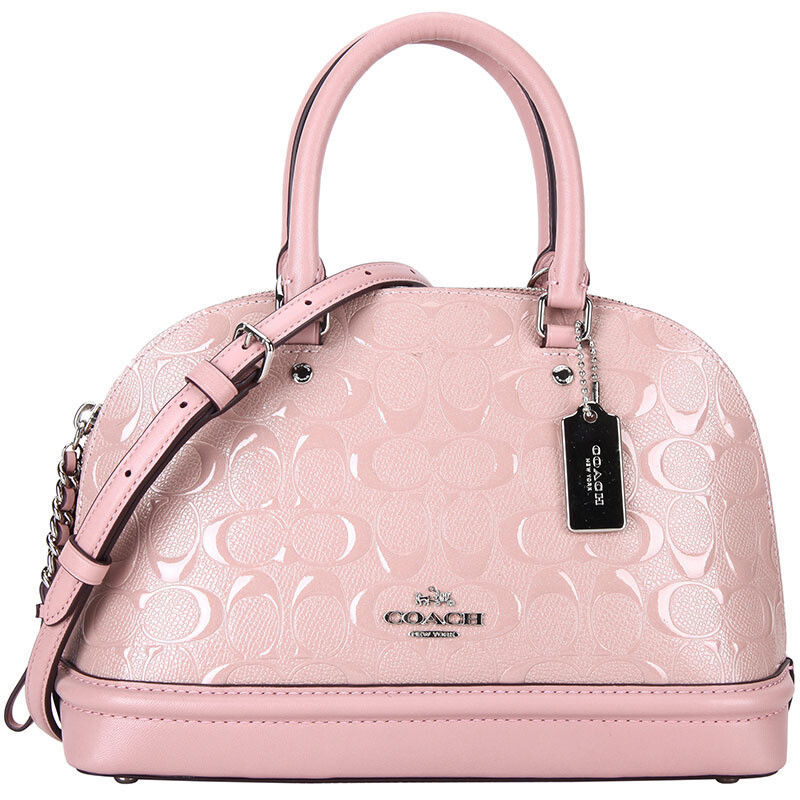 COACH Mini Sierra Crossbody Bag Blush 2 Pink Debossed Patent F27597 NWT ...