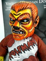 Halloween Vintage Wolfman Doll Universal Monsters Creepy Howling Figure Howls - $79.48