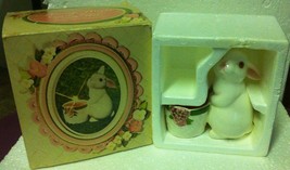 Vintage Avon 1980 Bunny Bright Candle Holder -EASTER Decor Original Box ... - $9.89