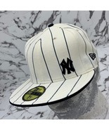 Men&#39;s New Era Cap Off White | Navy Pinstripes NY Yankees Flawless 59FIFTY - $59.00