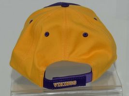 Team Apparel NFL Minnesota Vikings Gold Purple Pre Curved Bill Adjustable Hat image 3
