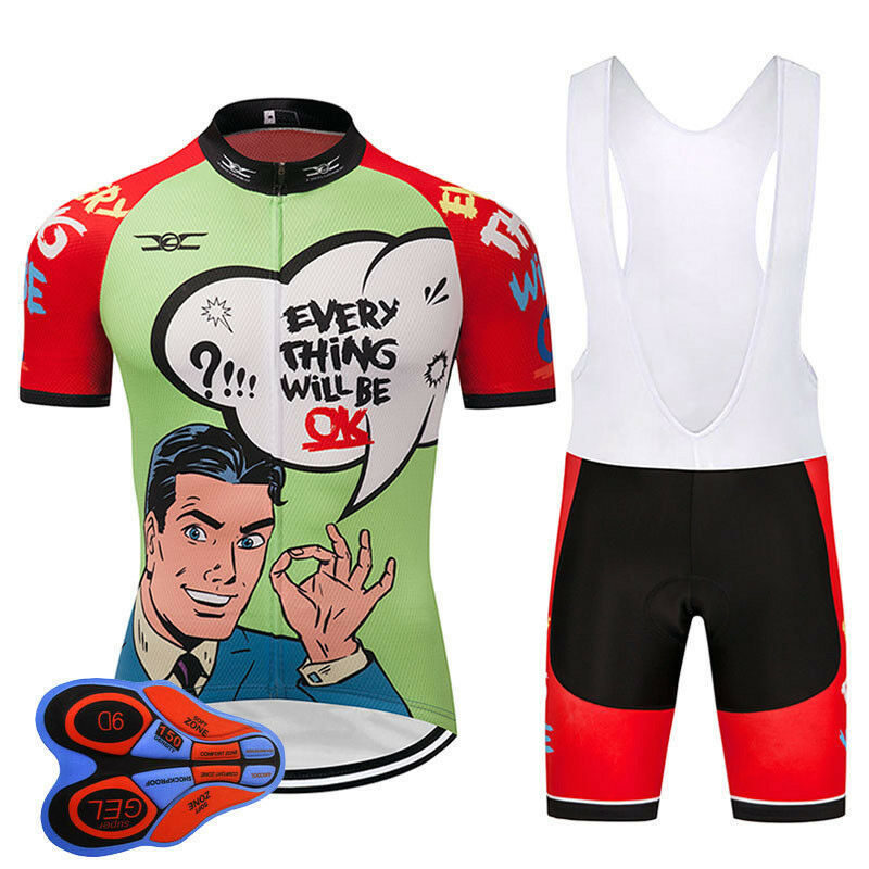 2019 OK Men Women FUNNY Cycling Clothing MTB Bike Wear cycling Jersey Short Set