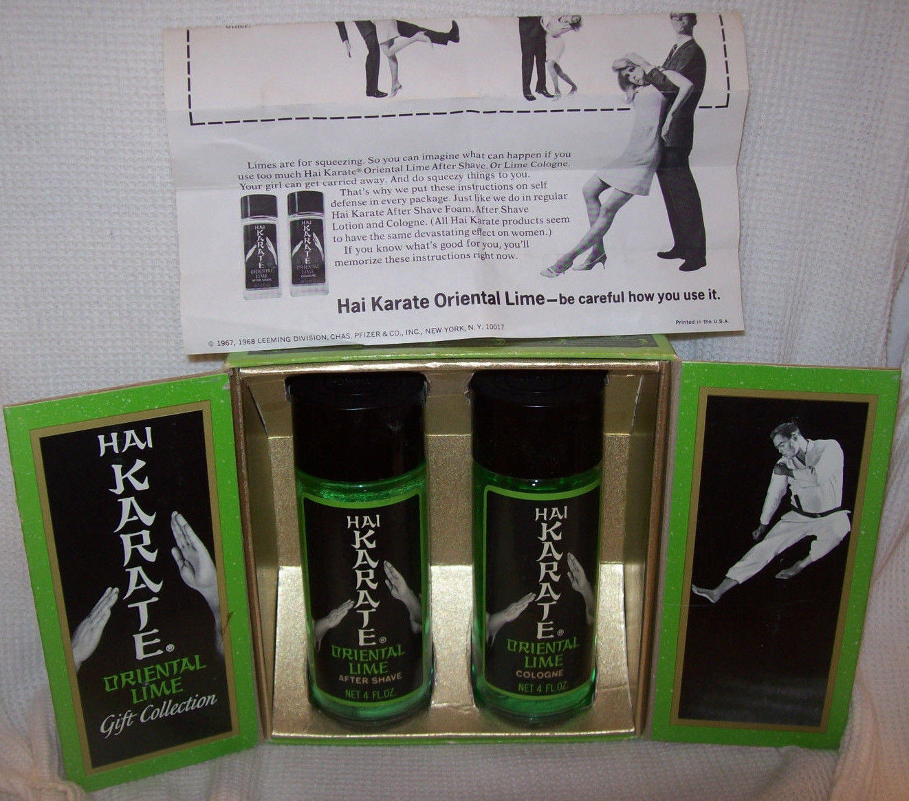 Vintage Hai Karate Oriental Lime Men's Cologne & After Shave Lotion 4Oz