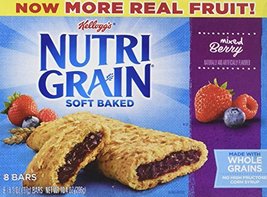 Kellogg's, Nutri-Grain Breakfast Bars, Mixed Berry, 8 Count, 13oz Box (Pack of 4 - $26.79