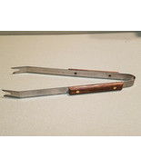 Vintage McCormick Spices Wood Handle Stainless Steel 11 1/2&quot; Long Thongs - $19.75