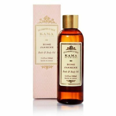 Kama Ayurveda Rose Jasmine Bath & Body Oil Skin Feels Softer Smoother 100ml OIL