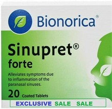 Sinupret Bionorica FORTE Blocked Nose Headache Sinus Congestation 20 tabs - $7.11