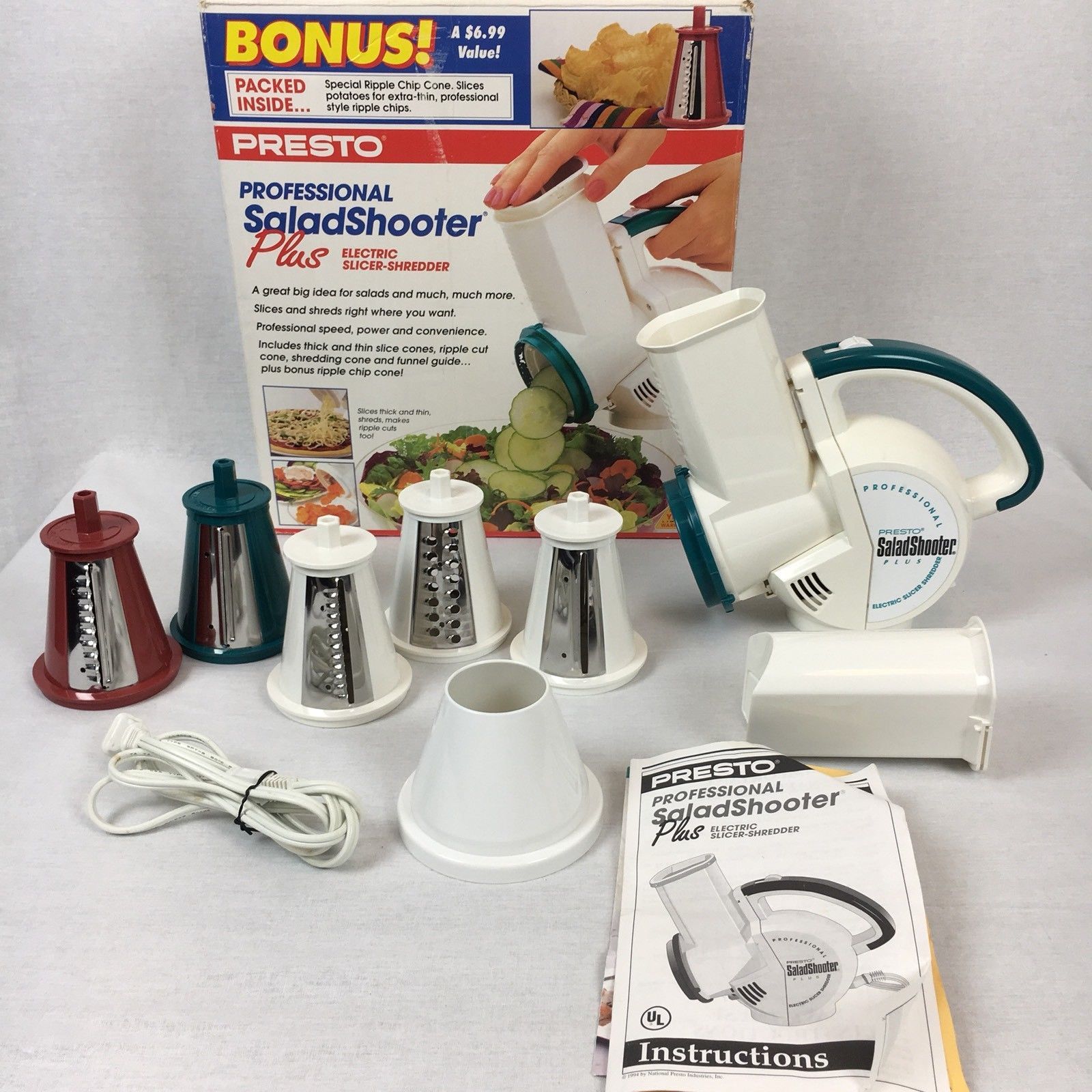 Presto Professional Salad Shooter Plus Electric Slicer Shredder 02972