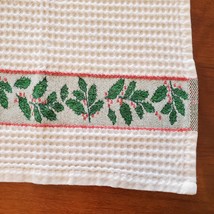Williams Sonoma Kitchen Towel, Christmas Tea Towel, Holly Holiday Greenery image 4