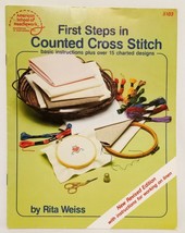 First Steps in Counted Cross Stitch Leaflet American School Needlework 5103 1986 - $14.84