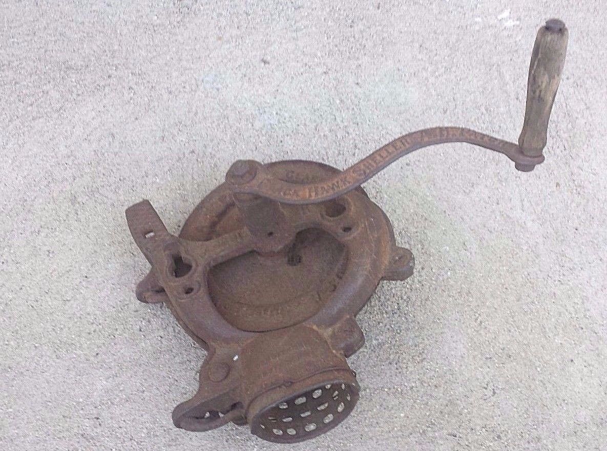 Antique A. H. Patch Black Hawk Cast Iron Corn Sheller Farm Tool