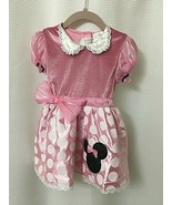 Disney Baby Dress Minnie Mouse Ears Design Pink Holiday 18M Sparkle Sati... - $17.18