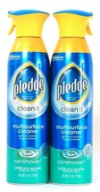 2 Count Pledge 9.7 Oz 3x Better Clean It Rainshower Multi Surface Cleaner Spray