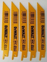 Dewalt DW4813 6" x 24 TPI Straight Back Bi Metal Reciprocating Saw Blades 5PCS - $5.94